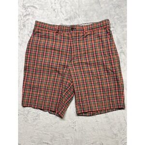 Vintage Ralph Lauren Polo Golf Shorts Mens Size 33 Check‎ Plaid Shield Crest